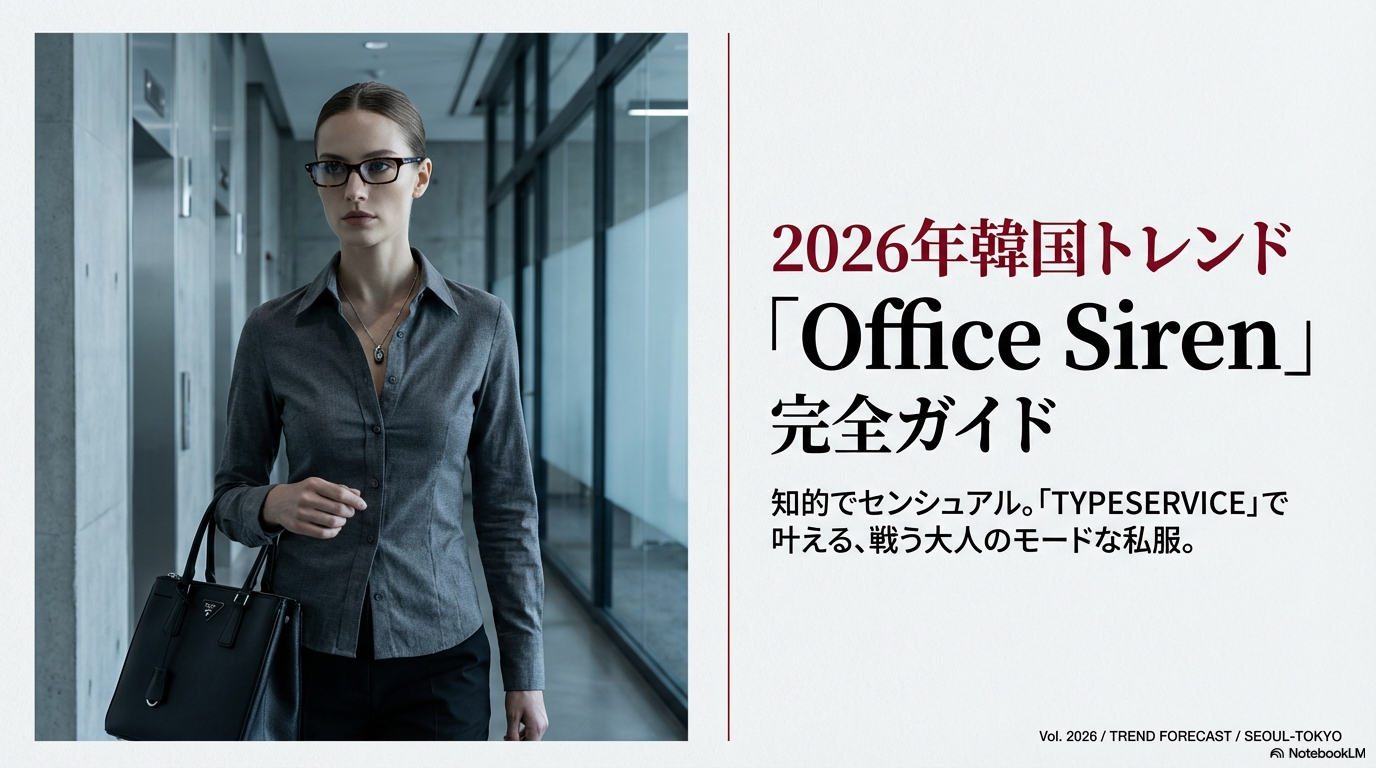 2026年韓国トレンド「Office Siren（オフィスサイレン）」の作り方｜TYPESERVICEで叶えるモードな私服
